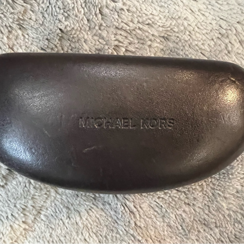 Michael Kors Sunglass Case - Brown Clamshell